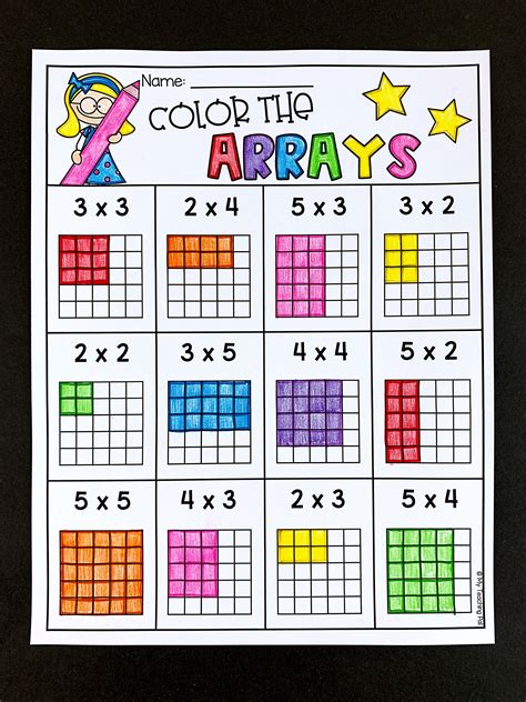 Multiplication With Arrays Worksheets Printable