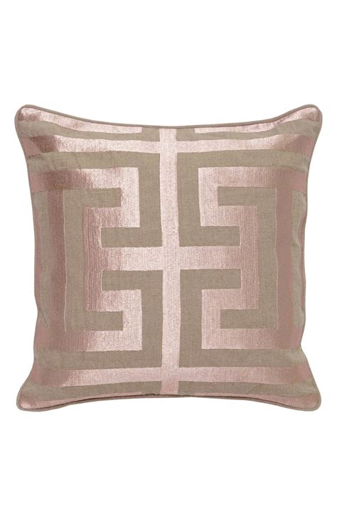 Gorgeous Fretwork Decorative Pillow Rose Gold Pillow Modern