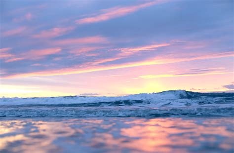 Pink Sunset Photography Purple Beach Photo Pastel Ocean Zen Etsy