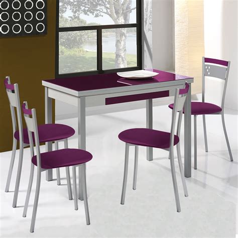 Escritorios y sillas de escritorio. Pack mesa de cocina extensible y 4 sillas mod. A