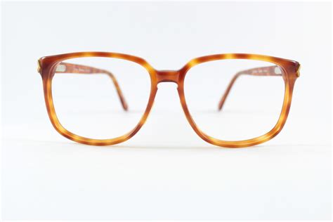 vintage 1980s amber tortoiseshell oversized eyeglass frame etsy eyeglasses frames tortoise