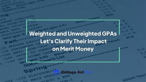 Weighted And Unweighted Gpas Lets Clarify Their Impact On Merit