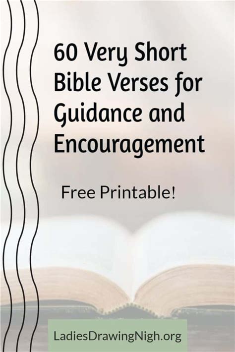 60 Very Short Bible Verses For Guidance And Encouragement Ladies
