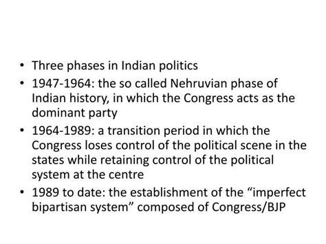 Ppt Three Phases In Indian Politics Powerpoint Presentation Free