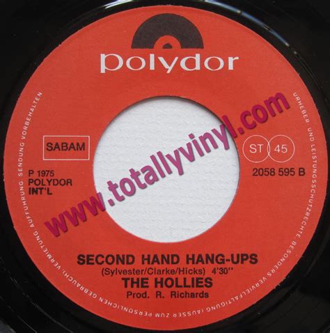 Totally Vinyl Records Hollies The Sandy Second Hand Hang Ups 7