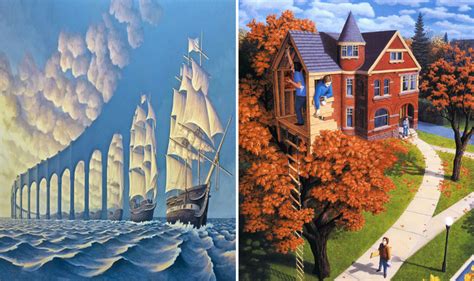 21 Mind Twisting Optical Illusion Paintings By Artist Rob Gonsalves