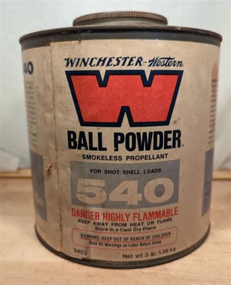 Winchester Western Ball Powder 540 Reloading Firearm Collectible