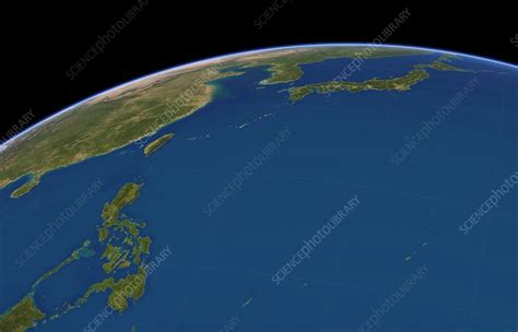 Philippine Sea Satellite Artwork Stock Image C0156580 Science