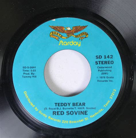Red Sovine 45 Rpm Teddy Bear Daddy Music