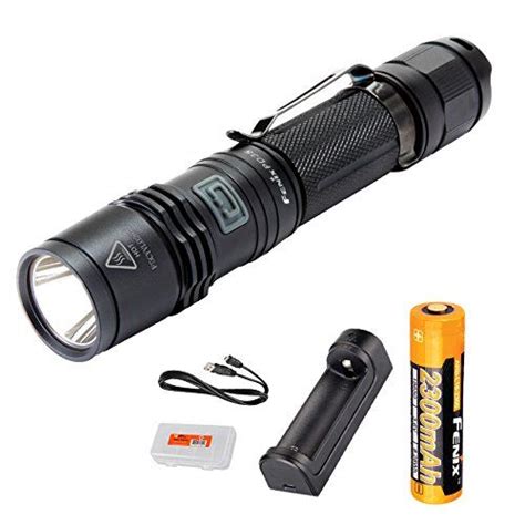 Fenix Pd35 Flashlight With Rechargable Battery And Charger Set You