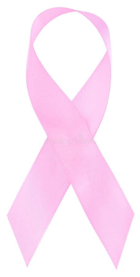 Pink Ribbon Breast Cancer Awareness Symbol Isolated On White Stock