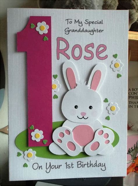 Granddaughter First Birthday Card Personalised Best Ideas About St Birthday Cards On