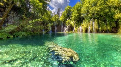 Photos Croatia Plitvice Lakes National Park Nature 1920x1080
