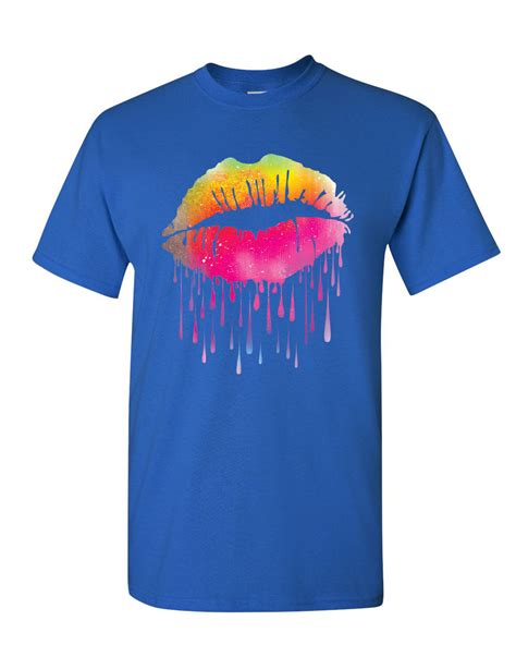 Dripping Neon Lips T Shirt Lips Like Sugar Kiss Love Sexy Melt Mens Tee Shirt Ebay