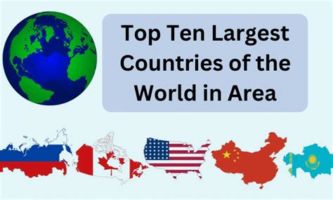 Top Ten Largest Countries In The World By Area 2023