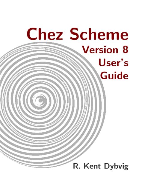 Chez Scheme Version 8 Users Guide