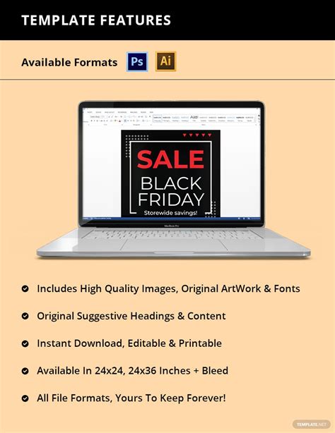 Black Friday Sign Template In Illustrator Psd Download