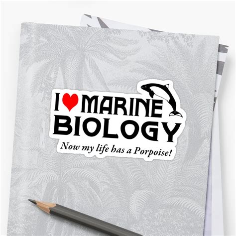 I Love Marine Biology Stickers By Gus3141592 Redbubble