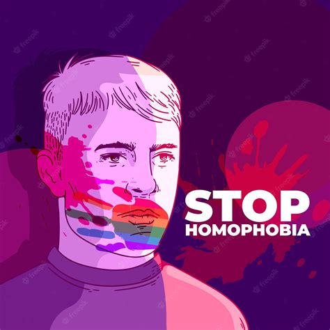free vector stop homophobia concept