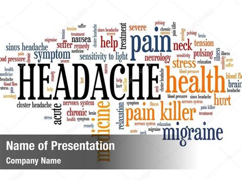 Headache Icon With Black Powerpoint Template Headache Icon With Black