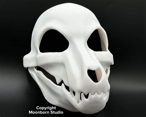 Toony Wolf Skull Mask Movable Moving Hinge Jaw 3d Printed Etsy
