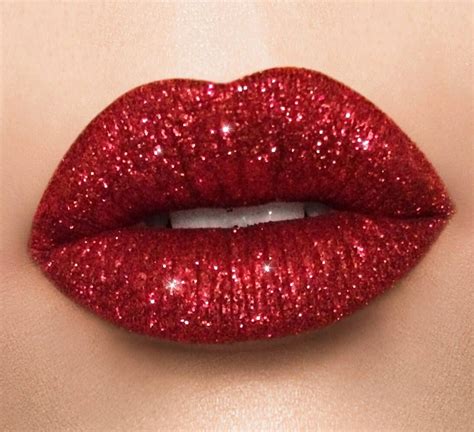 Pin By Glamorous Chicks Cosmetics On Glitter Lips Red Glitter Lipstick Glitter Lipstick