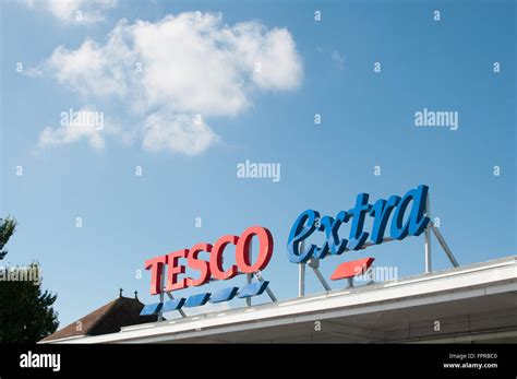 Tesco Extra Supermarket In The Uk Stock Photo Alamy