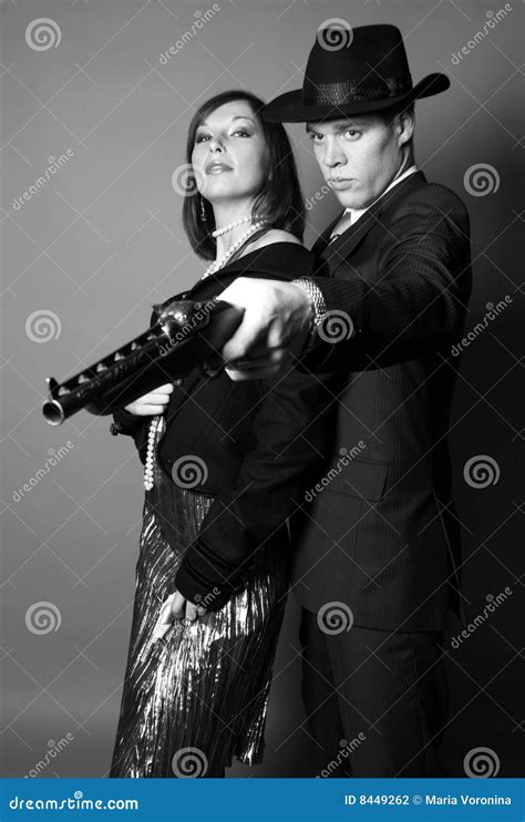 Couple Of Gangsters Stock Photography Image 8449262