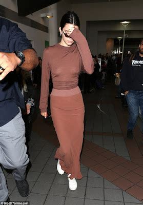Kendall Jenner Flashes Her Nipples As She Steps Out Braless In A Semi
