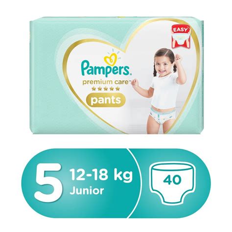 Pampers Premium Care Pants Diapers Size 5 Junior 12 18kg Jumbo Pack