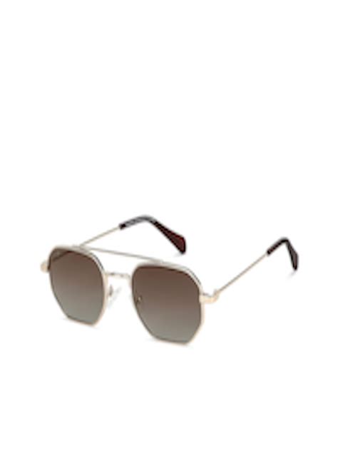 Buy Vincent Chase Unisex Brown Lens Gold Toned Other Sunglasses With
