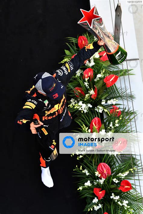 Race Winner Daniel Ricciardo Aus Red Bull Racing Celebrates On The