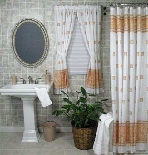 Sold separately is the matching double swag window curtain, which also includes tiebacks and tieback hooks. Shower curtain with matching window curtain : Furniture ...