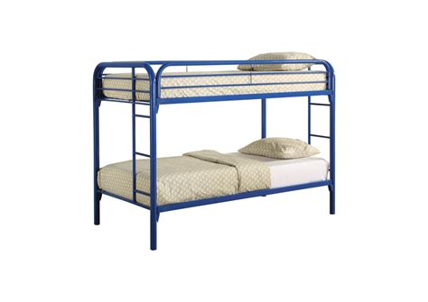Morgan Twin Over Twin Bunk Bed Blue American Furniture Al