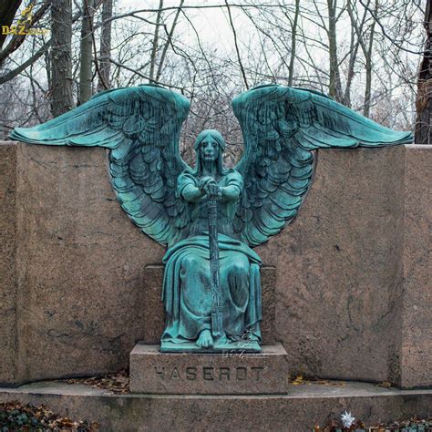 Metal Art Decor Bronze Female Angel Sculpture Copper Garden Angels
