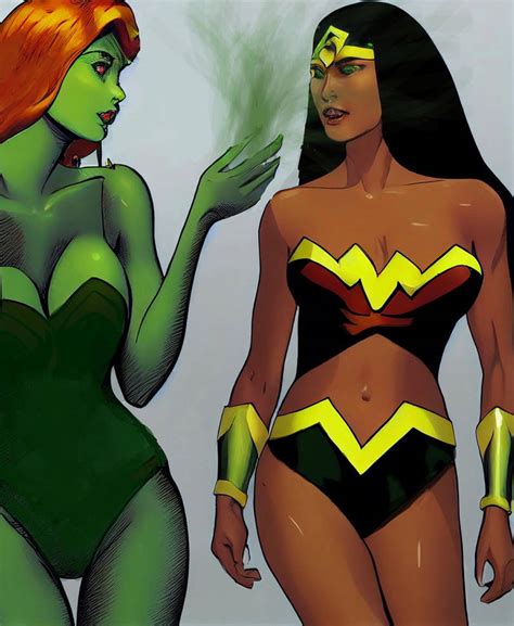 Poison Ivy Enthralls Wonder Woman By Fortunadoe On Deviantart