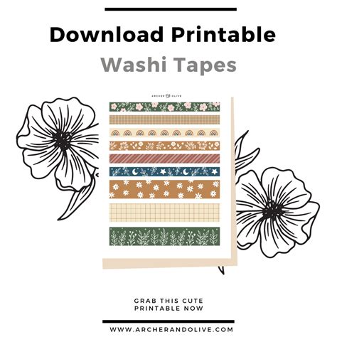 How To Use Washi Tapes In Your Bullet Journal Free Printable Washi In