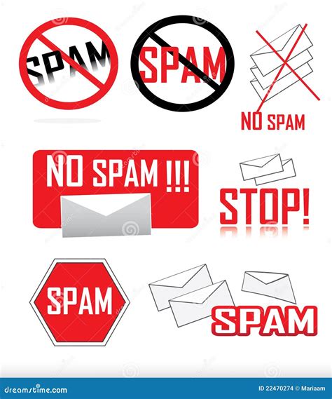 Anti Spam Icons Stock Illustration Illustration Of Protect 22470274