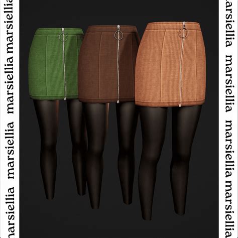Velvet Striped Skirt The Sims 4 Create A Sim Curseforge