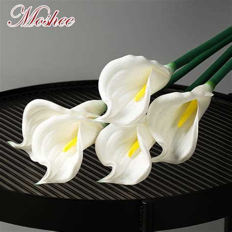 24 Pieces Artificial Calla Lilies Realistic Latex Lily With Soft Pu