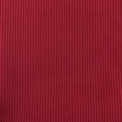 Ribbed Velvet Fabric Red