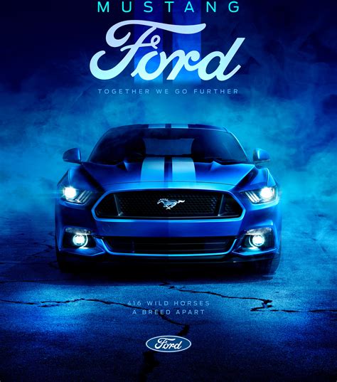 Wallpaper Ford Mustang Blue 4k Automotive Cars