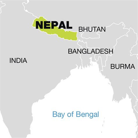 Nepal World Map World Map Showing Nepal Southern Asia Asia