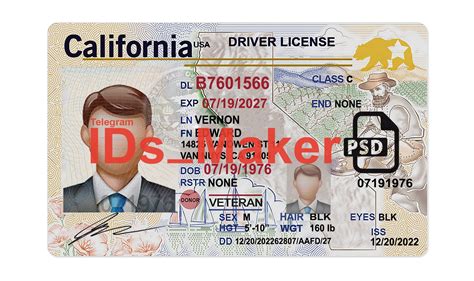 California Driver License Psd Template Idspassports Crax Shop