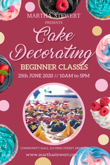 Copy Of Cake Decorating Poster Template Postermywall