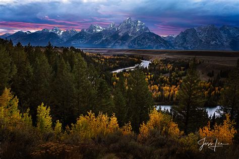 Sunset Photo Of Snake River Overlook Grand Teton Picture Nature And