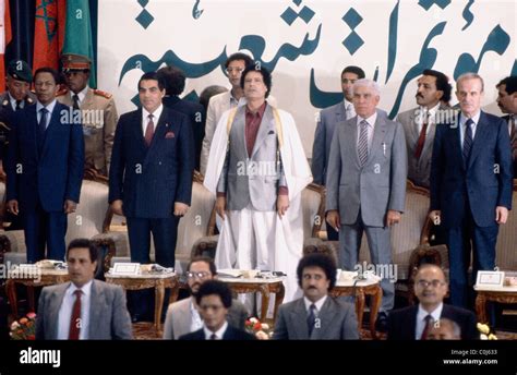 Libyan President Muammar Gaddhafi During The Celebrations Marking His