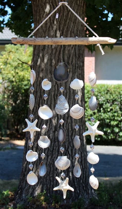 Driftwood Seashell Wind Chimes Handmade One Of A Kind Wind Etsy In 2021 Wind Chimes