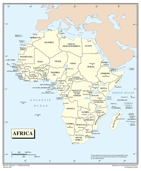 Large Detailed Political Map Of Africa Africa Mapsland Maps Of