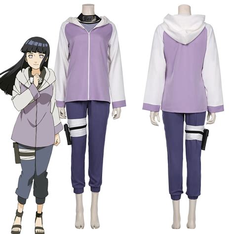Anime Hyuga Hinata Cosplay Costume Jacket Pants Outfits Halloween Suit